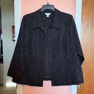 CJ Banks Black Floral Women's Blazer